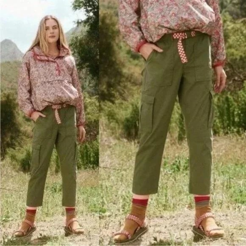The Great x Eddie Bauer The Canvas‎ Hiking Cargo Pants 10 Utility Gorpcore Green